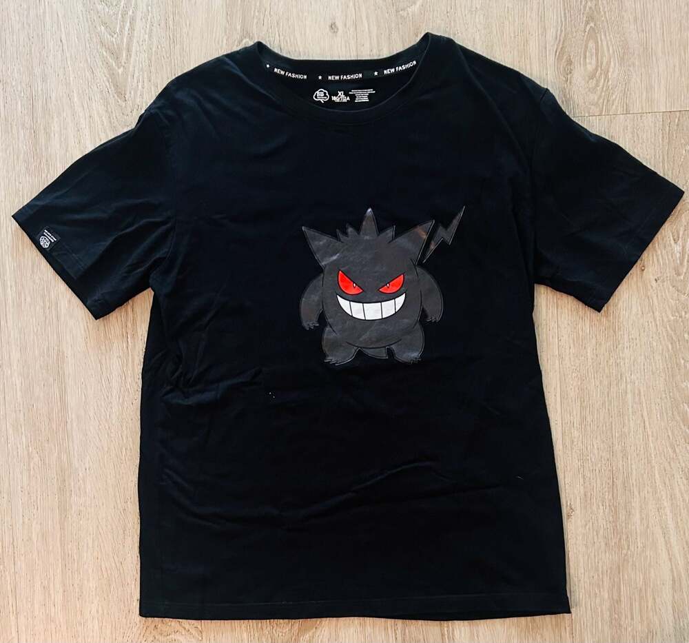 New Fashion Pokemon Gengar Thunderbolt Project T-Shirt XL